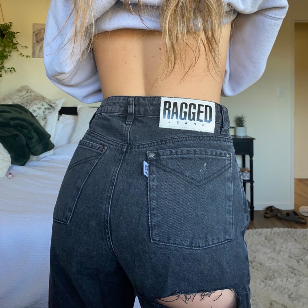 Ragged Priest Butt Slash Black Jeans